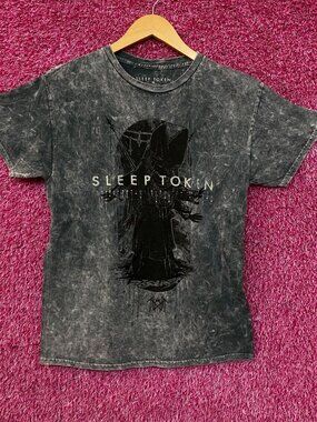 Sleep Token Take Me Back to Eden Aqua Regia Rock Band Mineral Wash T-Shirt Mediu